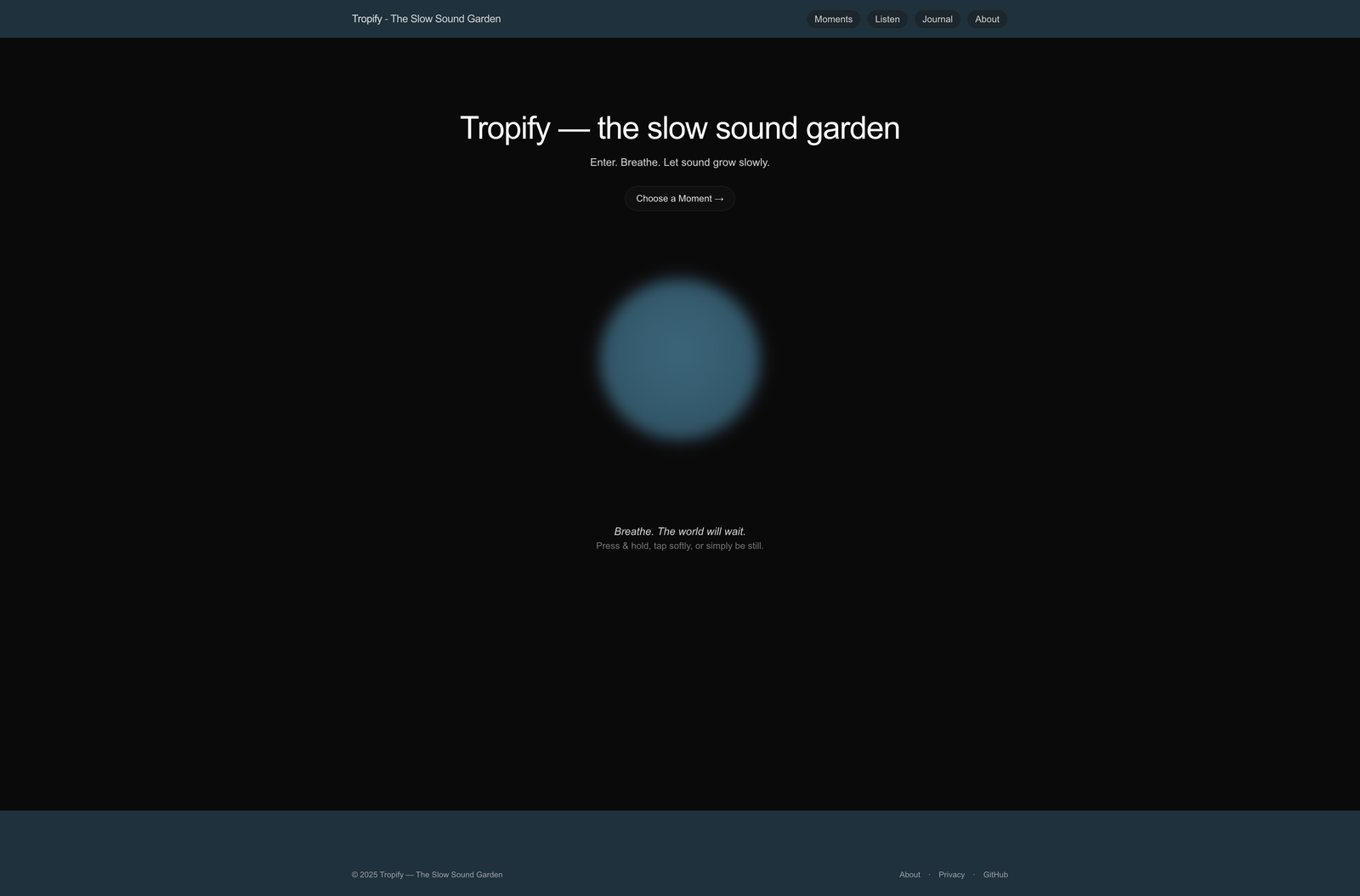 Tropify — Route transition